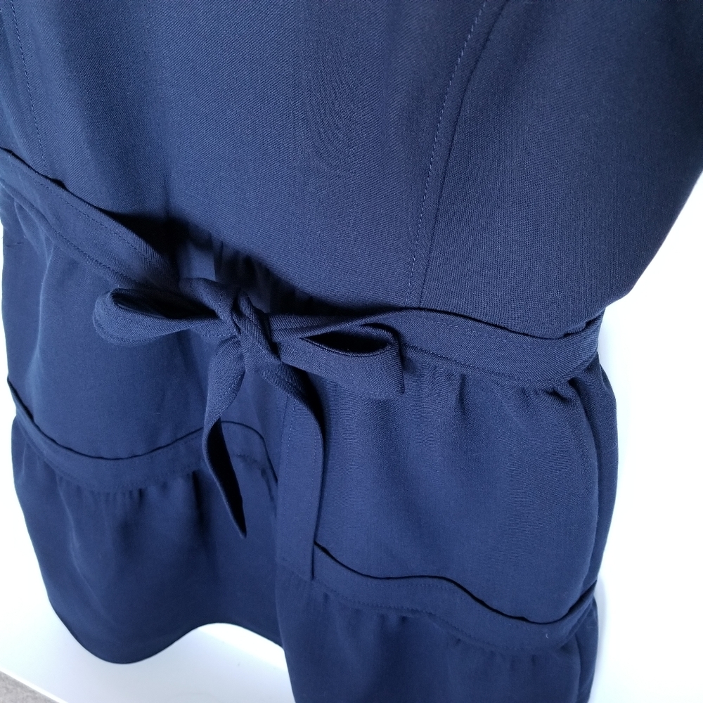 Tory Burch Navy Blue Bow Midi Dress - Picture 11 of 13